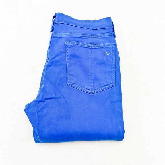Rag & Bone Capri Blue Denim Jeans Zip Fly Liza Blue Pants Size 28 - Picture 1 of 8